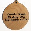 Cosmic Angel Wood Pendant