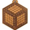 Cube Wood Pendant