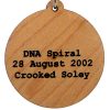 DNA Spiral Wood Pendant
