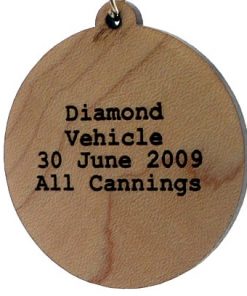 Diamond Vehicle Wood Pendant