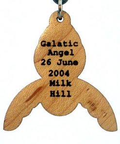 Galactic Angel Wood Pendant