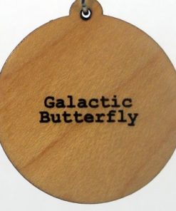 Galctic Butterfly Wood Pendant