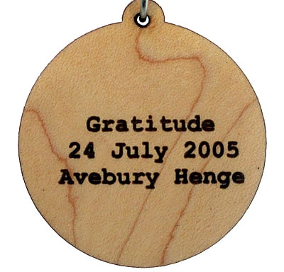 Gratitude Wood Pendant