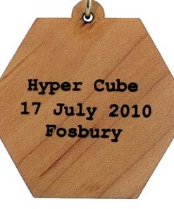 Hyper Cube Wood Pendant