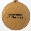 Labyrinth of Chartes Wood Pendant