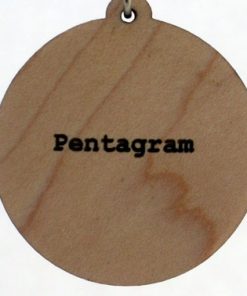 Pentagram Wood Pendant