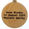 Rose Window Wood Pendant