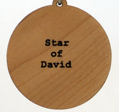Star of David Wood Pendant