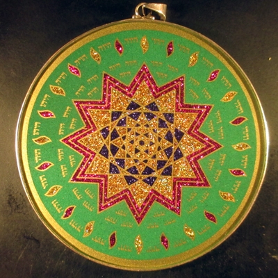 Shield of Michael malachite jumbo 01 Gemstone Pendant